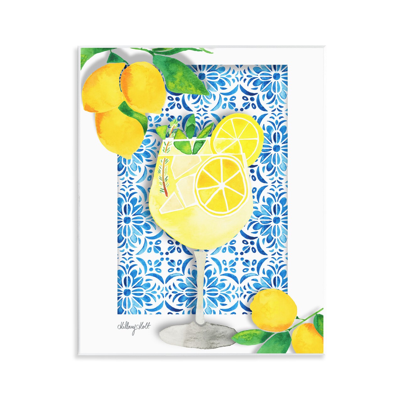 Stupell Industries Mediterranean Limoncello Drink Wall Plaque Design by Hillary Holt